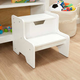Wooden Step Stool - White E2