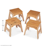 Wooden Stools – Set of 4 G1