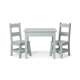 Wooden Table & 2 Chairs - Gray W5