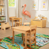 Wooden Table & Chairs - Natural F4