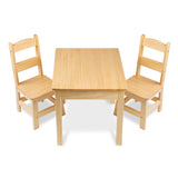 Wooden Table & Chairs - Natural O9