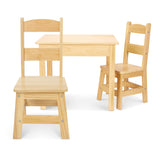 Wooden Table & Chairs - Natural O9