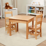 Wooden Table & Chairs - Natural O9