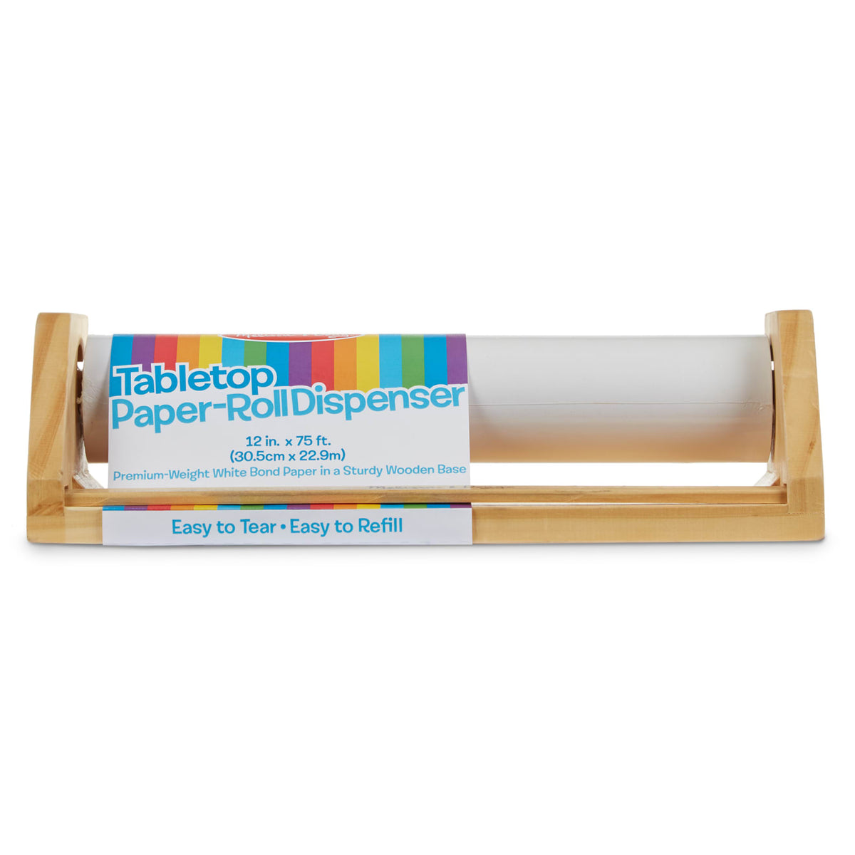 Wooden Tabletop Paper Roll Dispenser D8