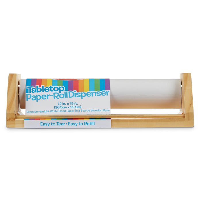 Wooden Tabletop Paper Roll Dispenser D8