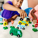 Wooden Vehicles and Traffic Signs J2