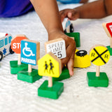 Wooden Vehicles and Traffic Signs J2