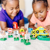 Wooden Vehicles and Traffic Signs J2