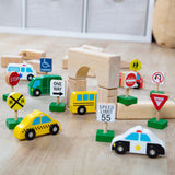 Wooden Vehicles and Traffic Signs J2