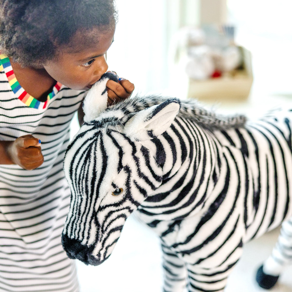Zebra Lifelike Plush Stuffed Animal K9